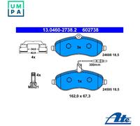 Brake pads 13.0460-2738.2 ATE for FIAT PEUGEOT CITROËN TOYOTA