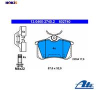 BRAKE PAD SET DISC BRAKE 13.0460-2740.2 FOR RENAULT CLIO/MIO/IV SCENIC/III DS