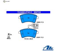 ATE 13.0460-2743.2 Brake pad set