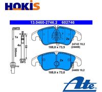 ATE Brake pad set 13.0460-2746.2 incl. wear warning contact with brake caliper screws AUDI: A4 B8 Avant, A5 B8 Coupe, A5 B8 Sportback