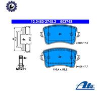 Brake pads 13.0460-2748.2 ATE for AUDI VW