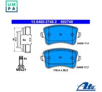 ATE Brake Pad Set 13.0460-2748.2 - Disc Brake for Audi & VW