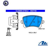 Brake pads 13.0460-2749.2 ATE for VW SEAT SKODA AUDI
