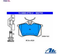 Brake pads 13.0460-2753.2 ATE for RENAULT MEGANE III Coupe GRAND SCÉNIC III