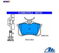 BRAKE PAD SET DISC BRAKE 13.0460-2753.2 FOR RENAULT SCENIC/GRAND/III FLUENCE