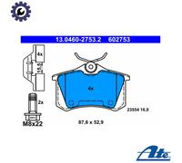 ATE Brake Pad Set 13.0460-2753.2 Disc Brake for Renault Megane III Coupe, Grand Scenic III, Fluence
