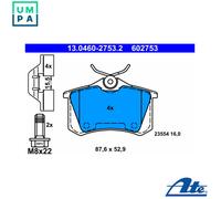 Brake pads 13.0460-2753.2 ATE for RENAULT MEGANE III Coupe GRAND SCÉNIC III