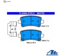 Brake pads 13.0460-2755.2 ATE for SAAB OPEL CHEVROLET