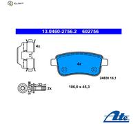 Brake pads 13.0460-2756.2 ATE for RENAULT MEGANE CC MEGANE III Grandtour FLUENCE