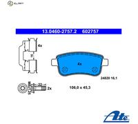 ATE Disc Brake Pad Set - Renault Grand Scenic III K9K836/K9K837 13.0460-2757.2