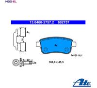 ATE Disc Brake Pad Set - Renault Grand Scenic III K9K836/K9K837 13.0460-2757.2