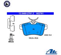 ATE Disc Brake Pad Set 13.0460-2761.2 for Citroen Peugeot DS C4 II (B7, 5FS, 8FP, 5FV, 9HP)