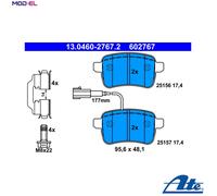 ATE 13.0460-2767.2 Brake pad set
