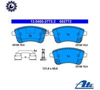 BRAKE PAD SET DISC BRAKE 13.0460-2772.2 FOR KIA VENGA/Hatchback/Van G4FA 1.4L