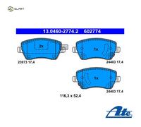 ATE 13.0460-2774.2 Brake pad set