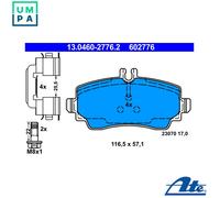 ATE 13.0460-2776.2 Brake pad set