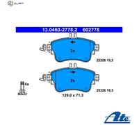 ATE Front Disc Brake Pad Set 13.0460-2778.2 - Fits Mercedes A 160 & B-Class