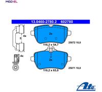 BRAKE PAD SET DISC BRAKE 13.0460-2780.2 FOR MERCEDES-BENZ OM 651.921 2.1L 4cyl