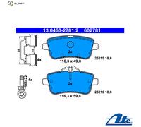 Brake pads 13.0460-2781.2 ATE for MERCEDES-BENZ M-CLASS GLE Coupe GLE