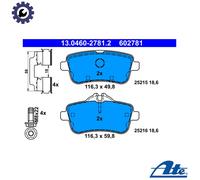 Brake pads 13.0460-2781.2 ATE for MERCEDES-BENZ M-CLASS GLE Coupe GLE
