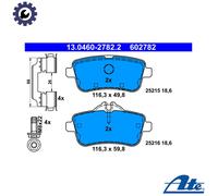 Brake pads 13.0460-2782.2 ATE for MERCEDES-BENZ M-CLASS SLK CLA Coupe GL-CLASS