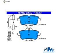 Brake pads 13.0460-2782.2 ATE for MERCEDES-BENZ M-CLASS SLK CLA Coupe GL-CLASS