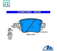 ATE Brake Pad Set 13.0460-2790.2 - Disc Brake - Fits VW, Audi, SEAT, Skoda