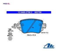 Fits ATE 13.0460-2790.2 Brake Pad Set, disc brake UK Stock