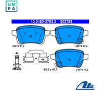 Brake pads 13.0460-2793.2 ATE for OPEL FIAT