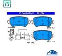 ATE Brake Pad Set 13.0460-2794.2, Disc Brake, Fits KIA CEE'D 1.0 T-GDI