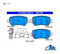 ATE 13.0460-2794.2 Brake pad set