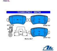 ATE 13.0460-2794.2 Brake pad set