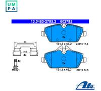ATE Brake pad set BMW,MINI 13.0460-2795.2 34106863292,34106884263,34116860016 34106863292,34106884263,34116860016