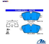 ATE Brake pad set BMW,MINI 13.0460-2795.2 34106863292,34106884263,34116860016 34106863292,34106884263,34116860016