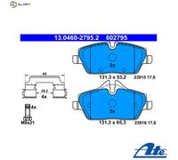 ATE Brake pad set BMW,MINI 13.0460-2795.2 34106863292,34106884263,34116860016 34106863292,34106884263,34116860016