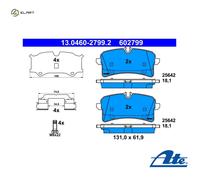 Brake pads 13.0460-2799.2 ATE for PORSCHE MACAN