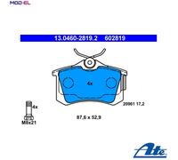 ATE Brake pad set 13.0460-2819.2 excl. wear warning contact with brake caliper screws VOLKSWAGEN: Sharan I, FORD: Galaxy Mk1 MPV, CITROËN: C8 II