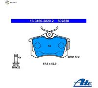 Brake pads 13.0460-2820.2 ATE for SEAT AUDI VW SKODA CITROËN PEUGEOT