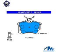Brake pads 13.0460-2820.2 ATE for SEAT AUDI VW SKODA CITROËN PEUGEOT