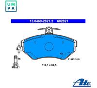 ATE Brake Pad Set 13.0460-2821.2 for VW Golf III/Cabriolet/Mk/IV/Van 1.9L