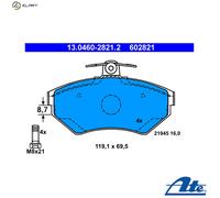 ATE Brake Pad Set 13.0460-2821.2 for VW Golf III/Cabriolet/Mk/IV/Van 1.9L