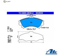 BRAKE PAD SET DISC BRAKE 13.0460-2830.2 FOR MITSUBISHI SPACE/STAR/MPV CARISMA