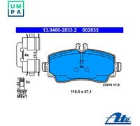 Brake pads 13.0460-2833.2 ATE for MERCEDES-BENZ A-CLASS