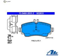 Brake pads 13.0460-2833.2 ATE for MERCEDES-BENZ A-CLASS