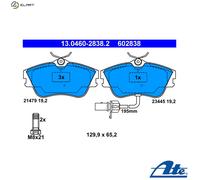 Brake pads 13.0460-2838.2 ATE for VW TRANSPORTER / CARAVELLE Mk IV Bus