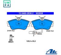 ATE Disc Brake Pad Set 13.0460-2838.2 for VW Transporter/Caravelle Mk IV Bus