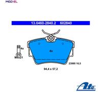 Brake pads 13.0460-2840.2 ATE for RENAULT NISSAN OPEL FIAT