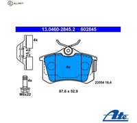 ATE 13.0460-2845.2 Brake pad set