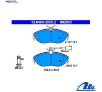 ATE Brake Pads 13.0460-2850.2 w/ Wear Warning Contact & Caliper Screws – FIAT Ducato / CITROËN Relay