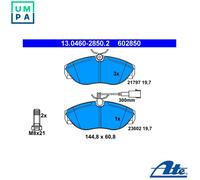 ATE Brake Pads 13.0460-2850.2 w/ Wear Warning Contact & Caliper Screws – FIAT Ducato / CITROËN Relay